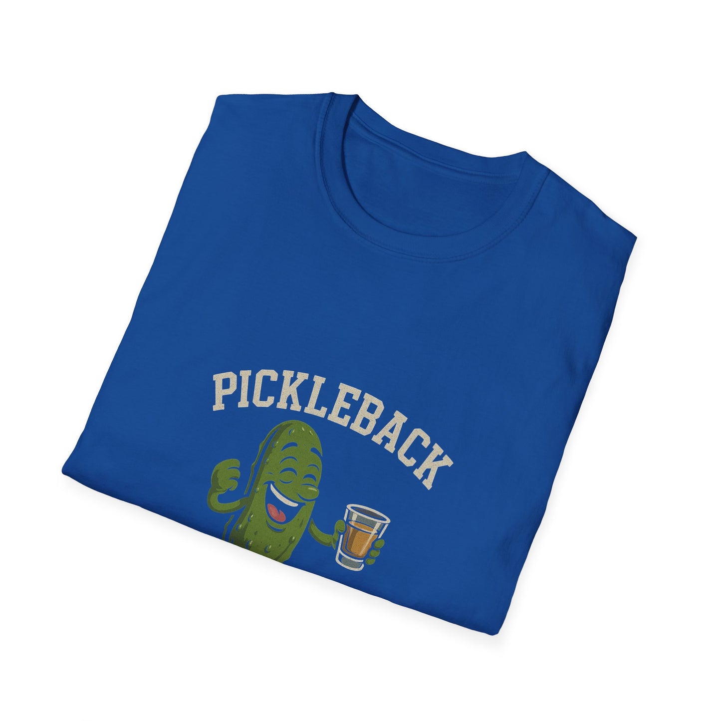 Pickleback University T-Shirt — “Class of Never” Funny Pickle & Shot Graphic Tee