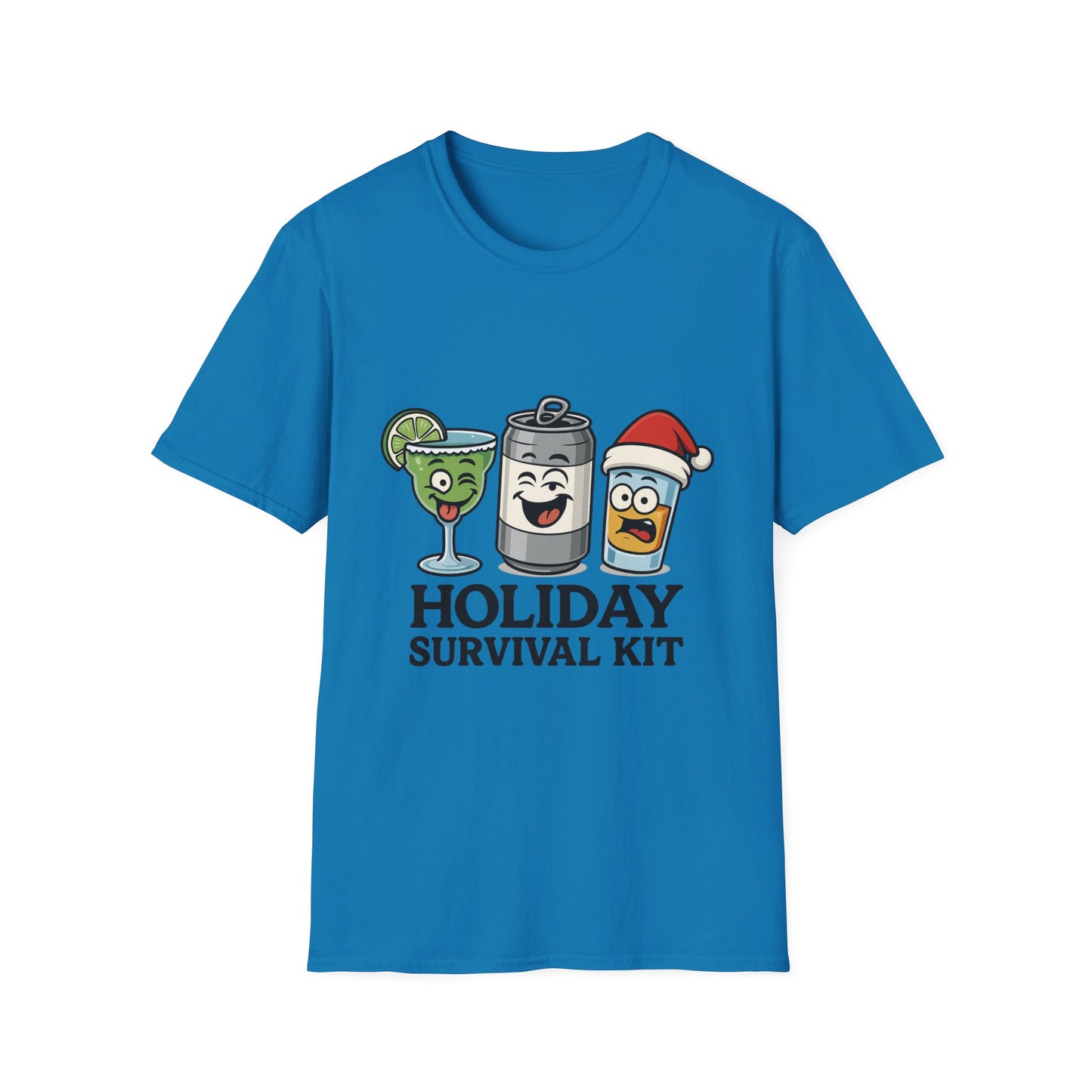 Holiday Survival Kit T-Shirt — Funny Christmas Cocktail Tee