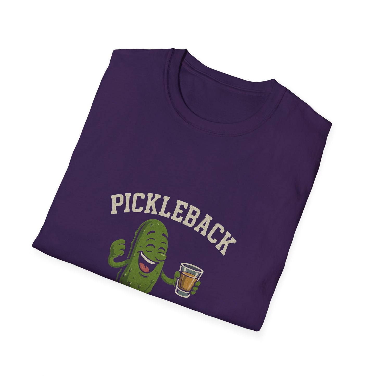 Pickleback University T-Shirt — “Class of Never” Funny Pickle & Shot Graphic Tee