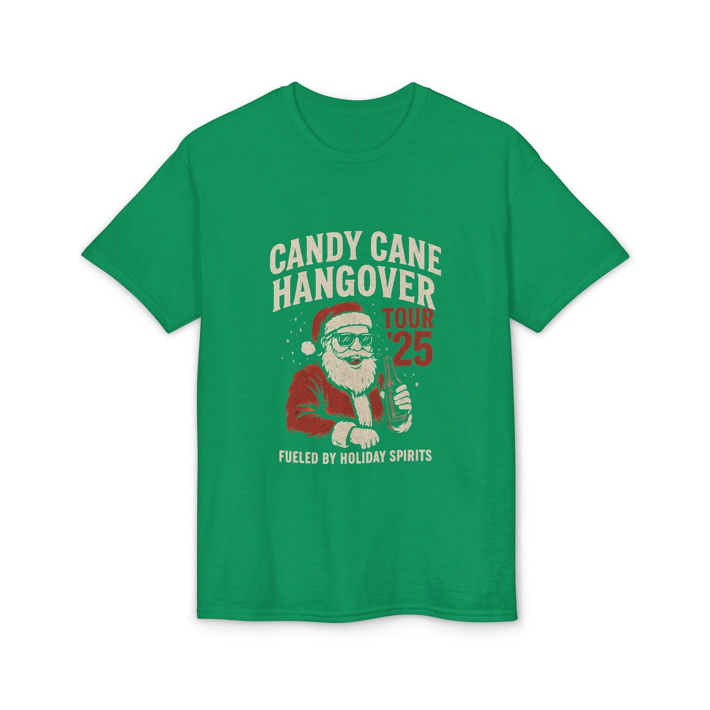 Candy Cane Hangover T-Shirt — Vintage Santa "Dec 25" Holiday Party Tee