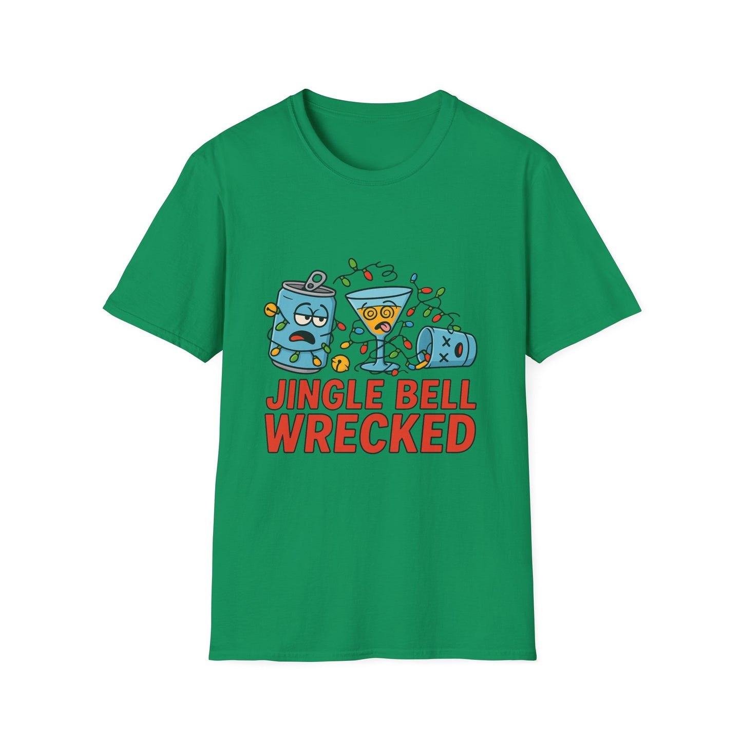 Jingle Bell Wrecked T-Shirt — Funny Christmas Party Holiday Tee