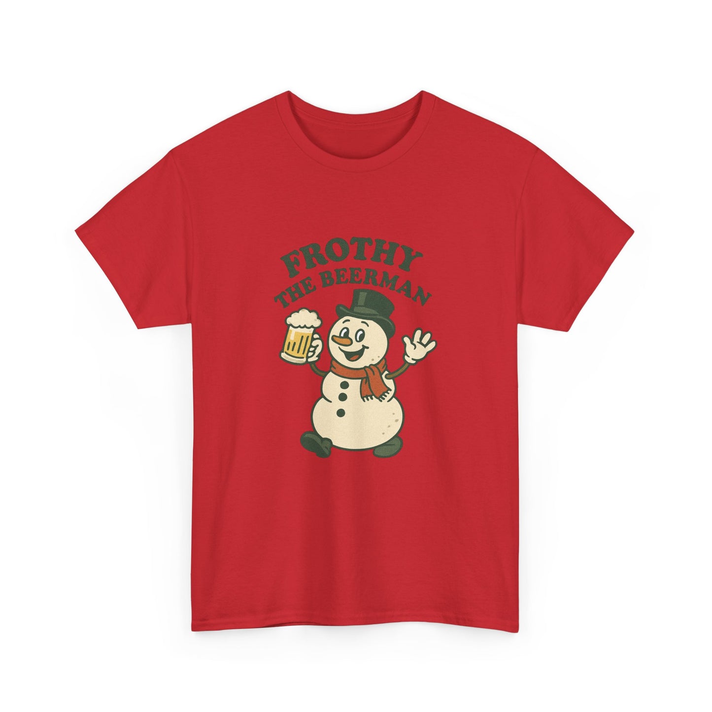 Frothy the Snowman Tee – Funny Holiday Beer T‑Shirt