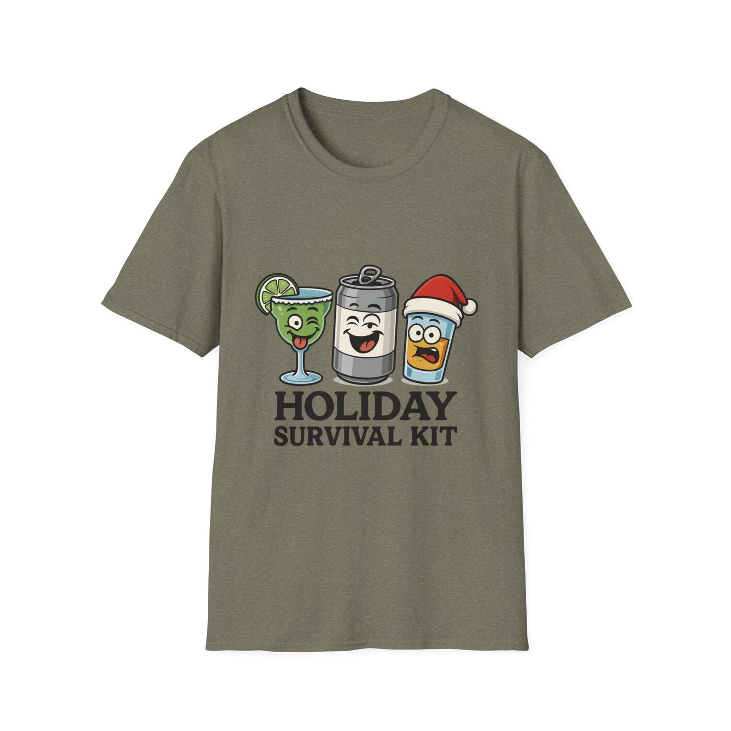 Holiday Survival Kit T-Shirt — Funny Christmas Cocktail Tee