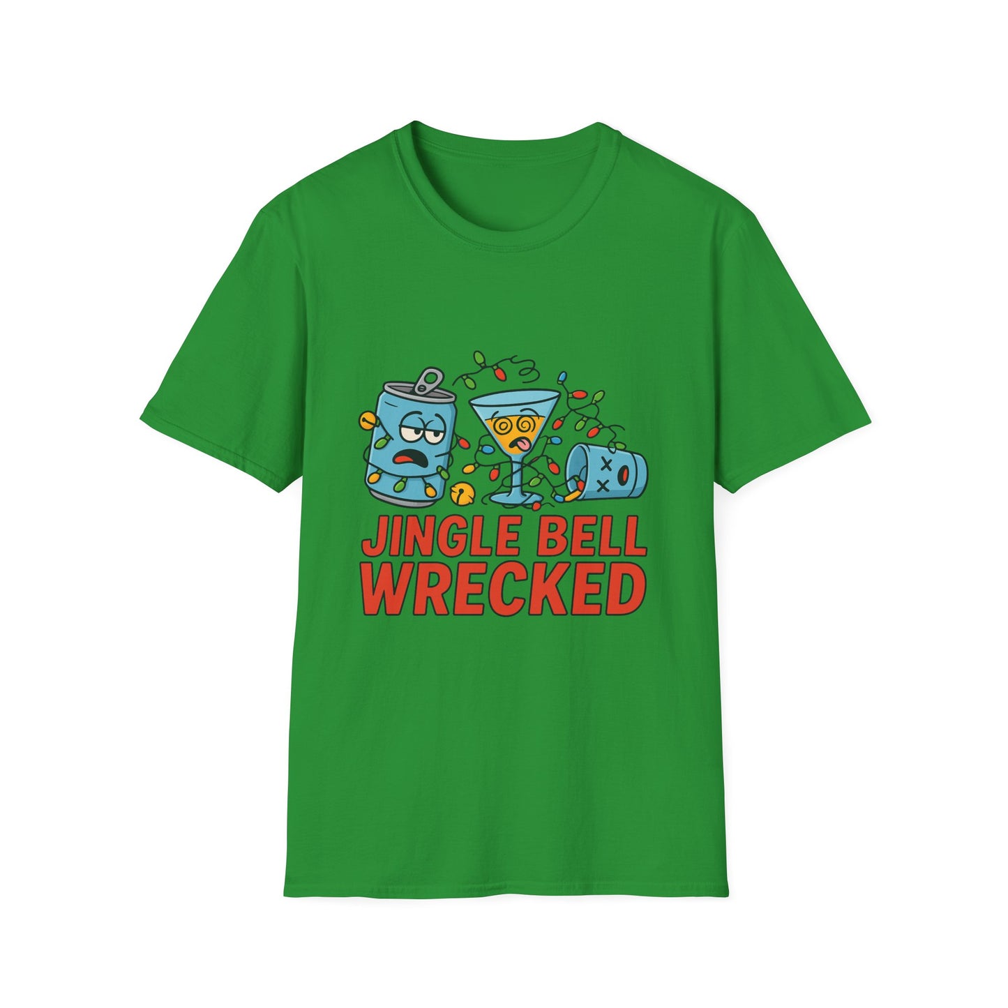 Jingle Bell Wrecked T-Shirt — Funny Christmas Party Holiday Tee