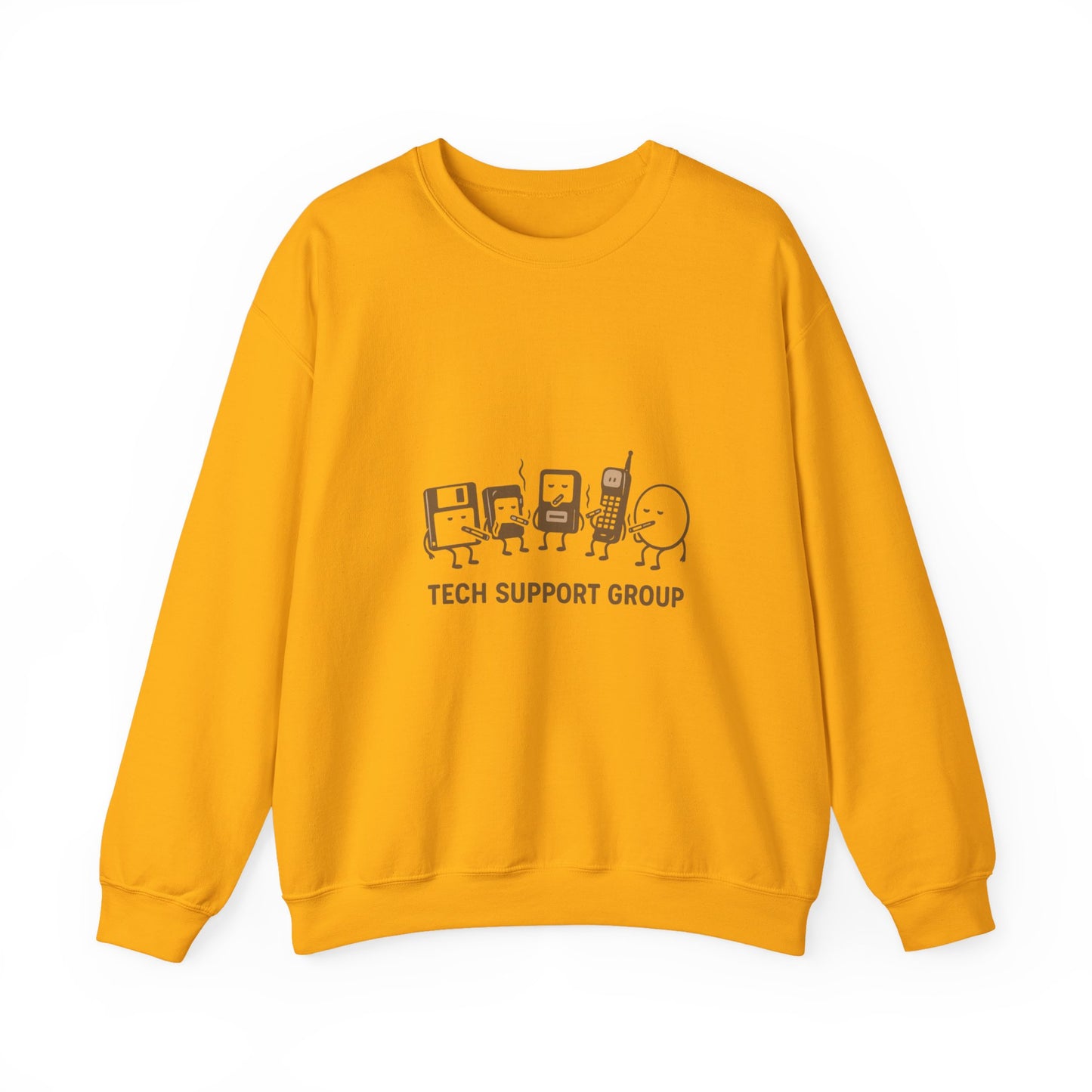 Tech Support Group Crewneck Sweatshirt – Cute IT Help Cartoon
