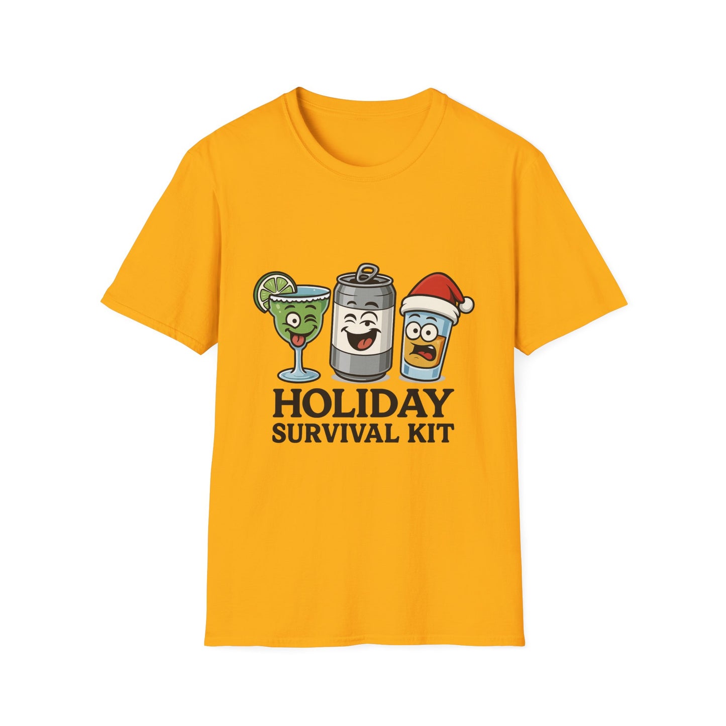 Holiday Survival Kit T-Shirt — Funny Christmas Cocktail Tee