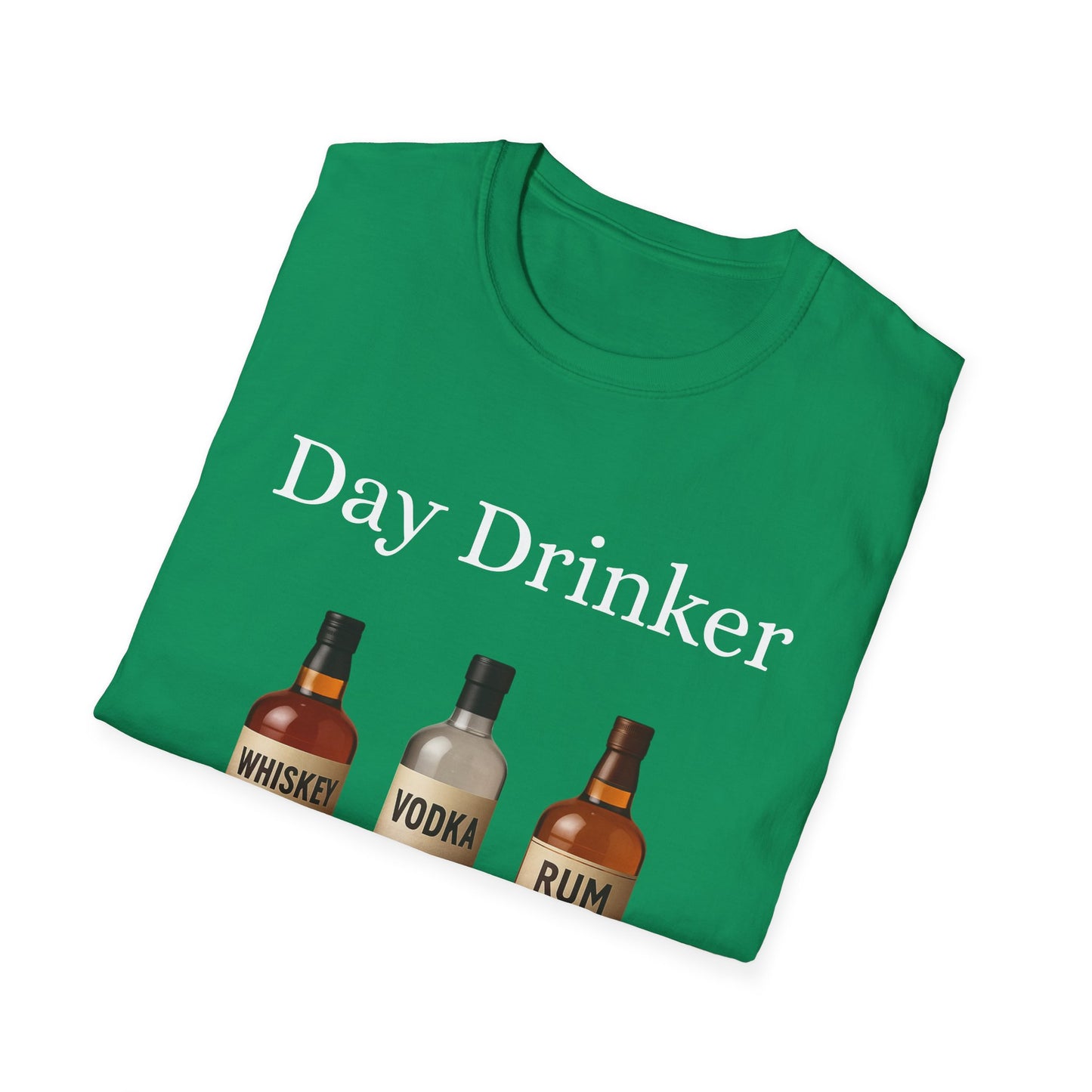Liquor Bottle Graphic T-Shirt — Whiskey Vodka Rum Vintage Bar Tee