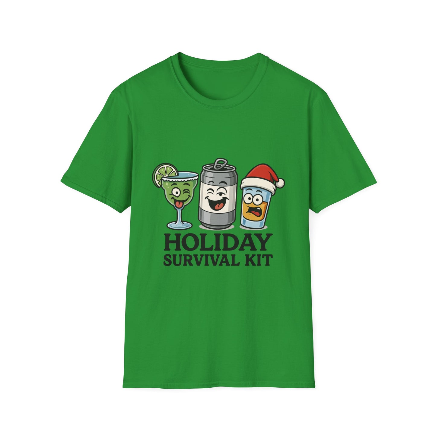 Holiday Survival Kit T-Shirt — Funny Christmas Cocktail Tee