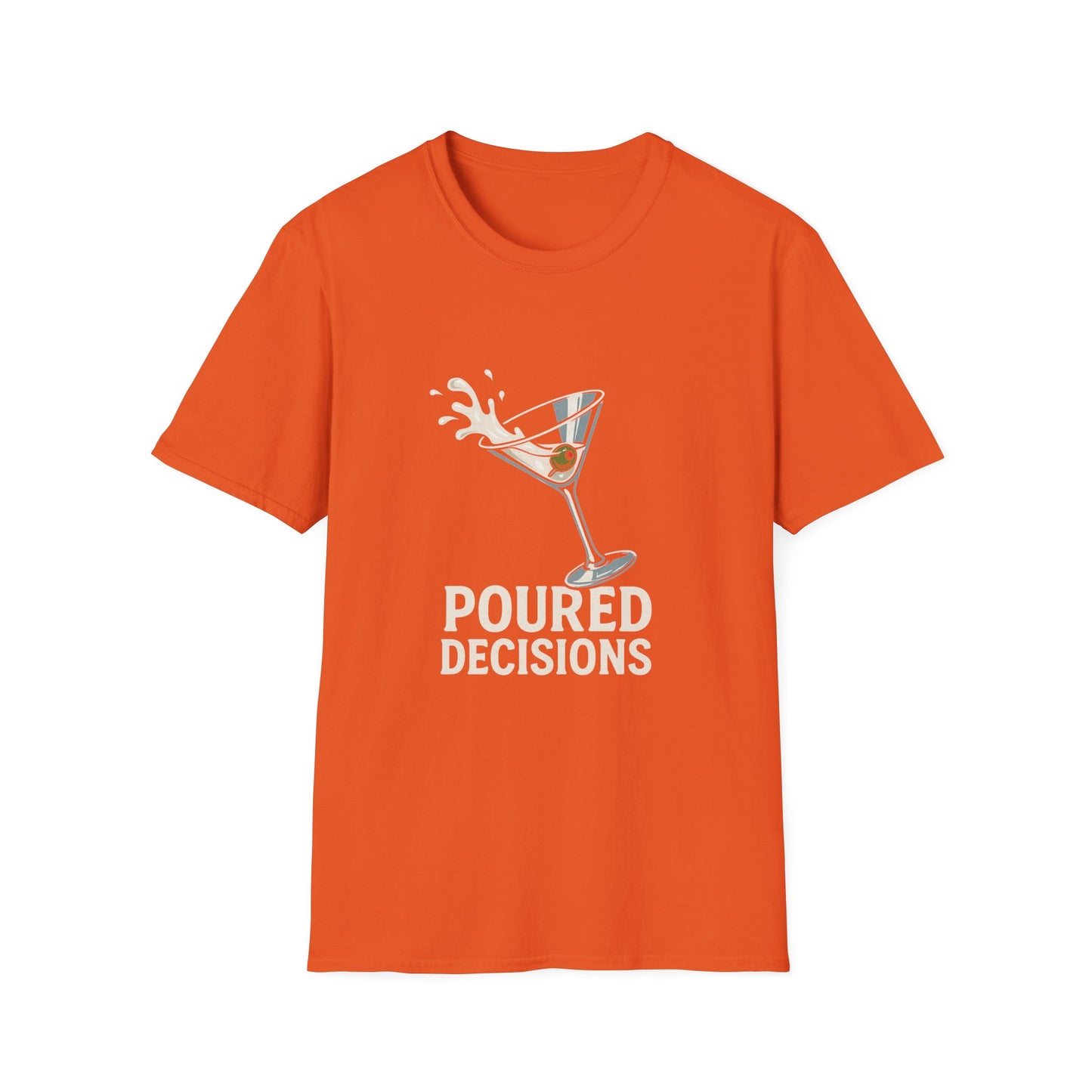Poured Decisions T-Shirt — Funny Martini Cocktail Drinking Tee