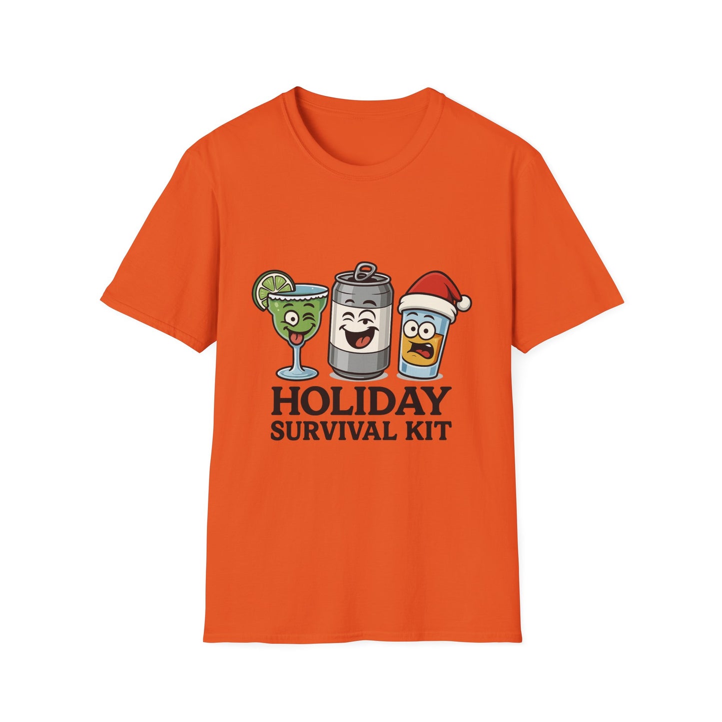 Holiday Survival Kit T-Shirt — Funny Christmas Cocktail Tee