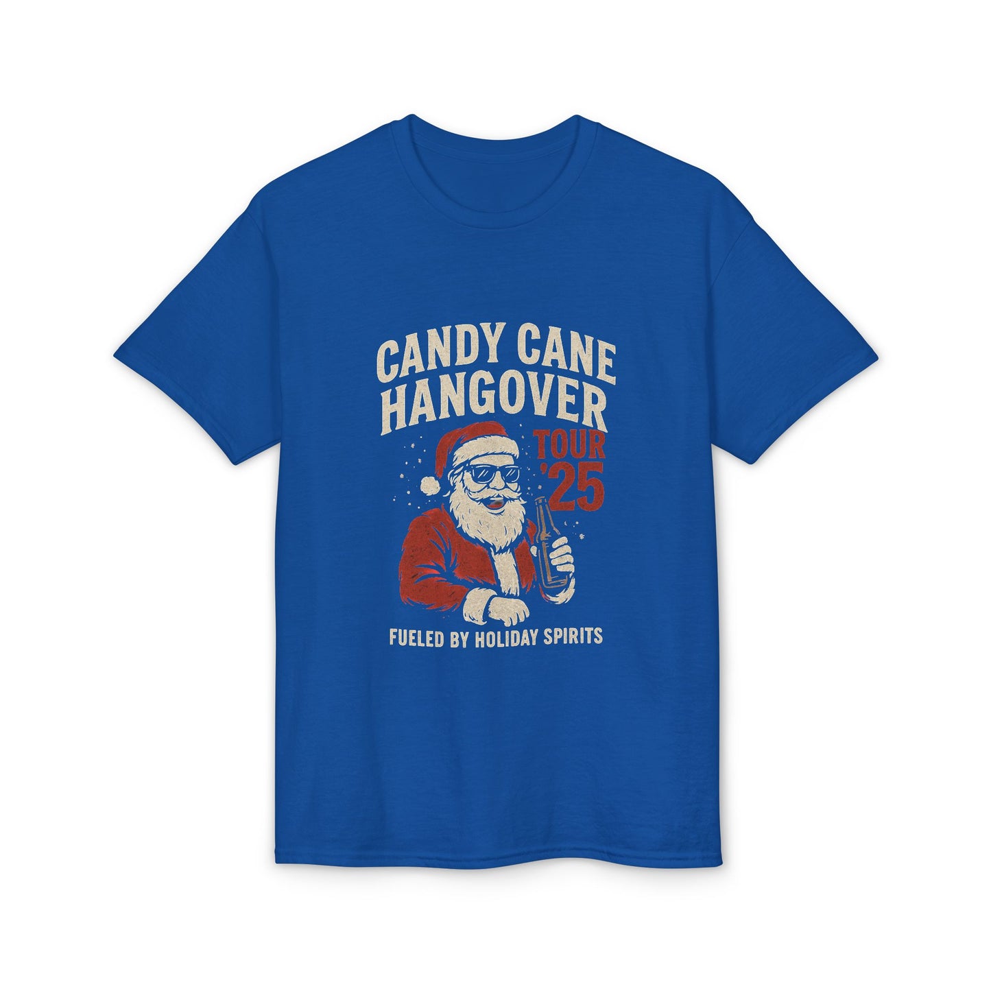 Candy Cane Hangover T-Shirt — Vintage Santa "Dec 25" Holiday Party Tee