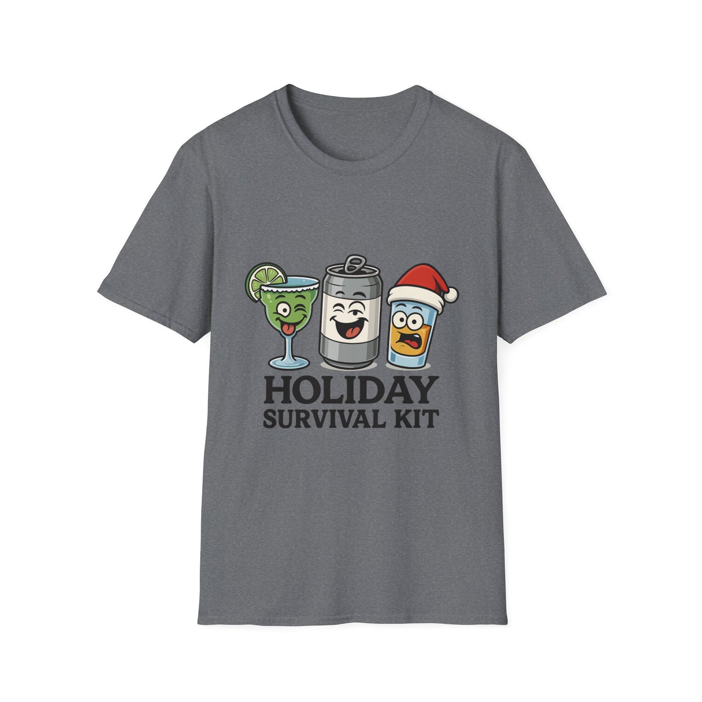 Holiday Survival Kit T-Shirt — Funny Christmas Cocktail Tee