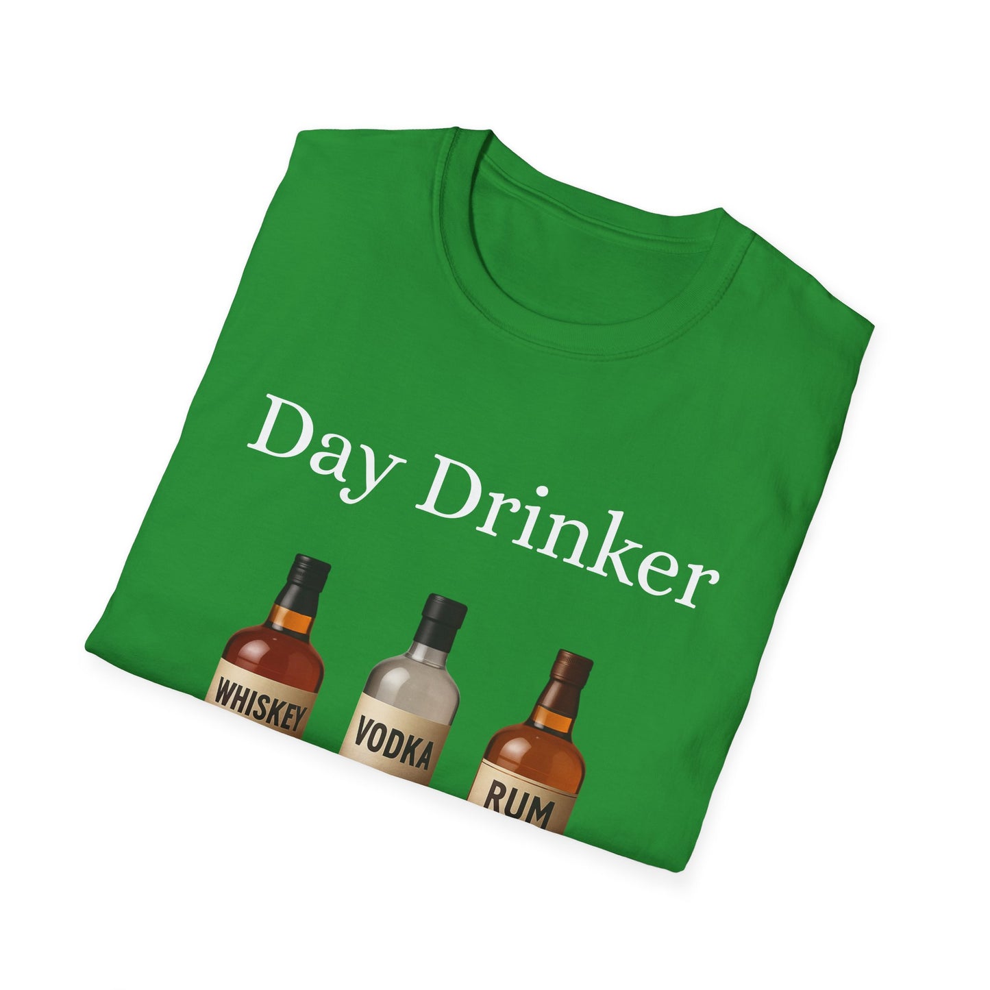 Liquor Bottle Graphic T-Shirt — Whiskey Vodka Rum Vintage Bar Tee