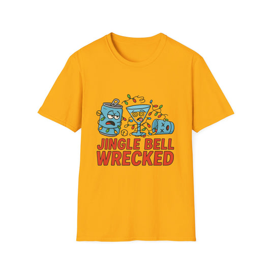 Jingle Bell Wrecked T-Shirt — Funny Christmas Party Holiday Tee