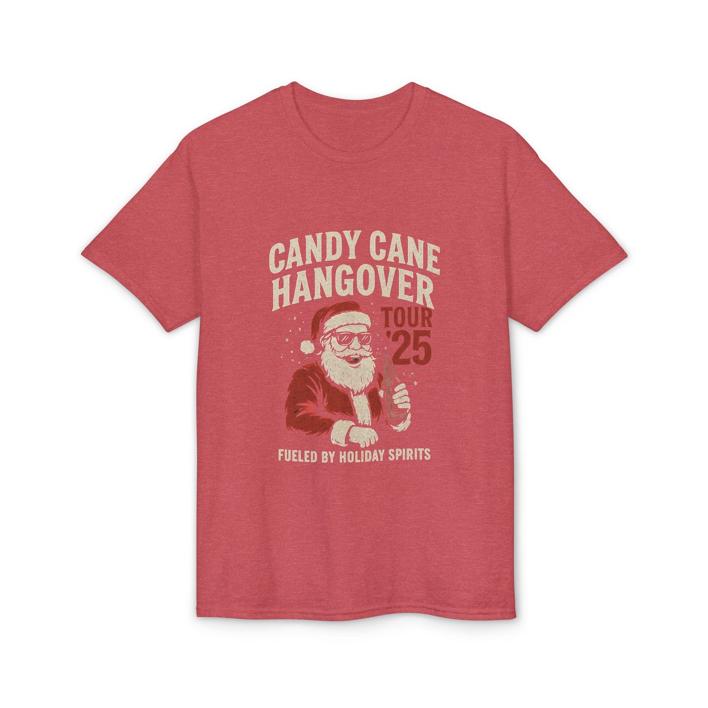Candy Cane Hangover T-Shirt — Vintage Santa "Dec 25" Holiday Party Tee