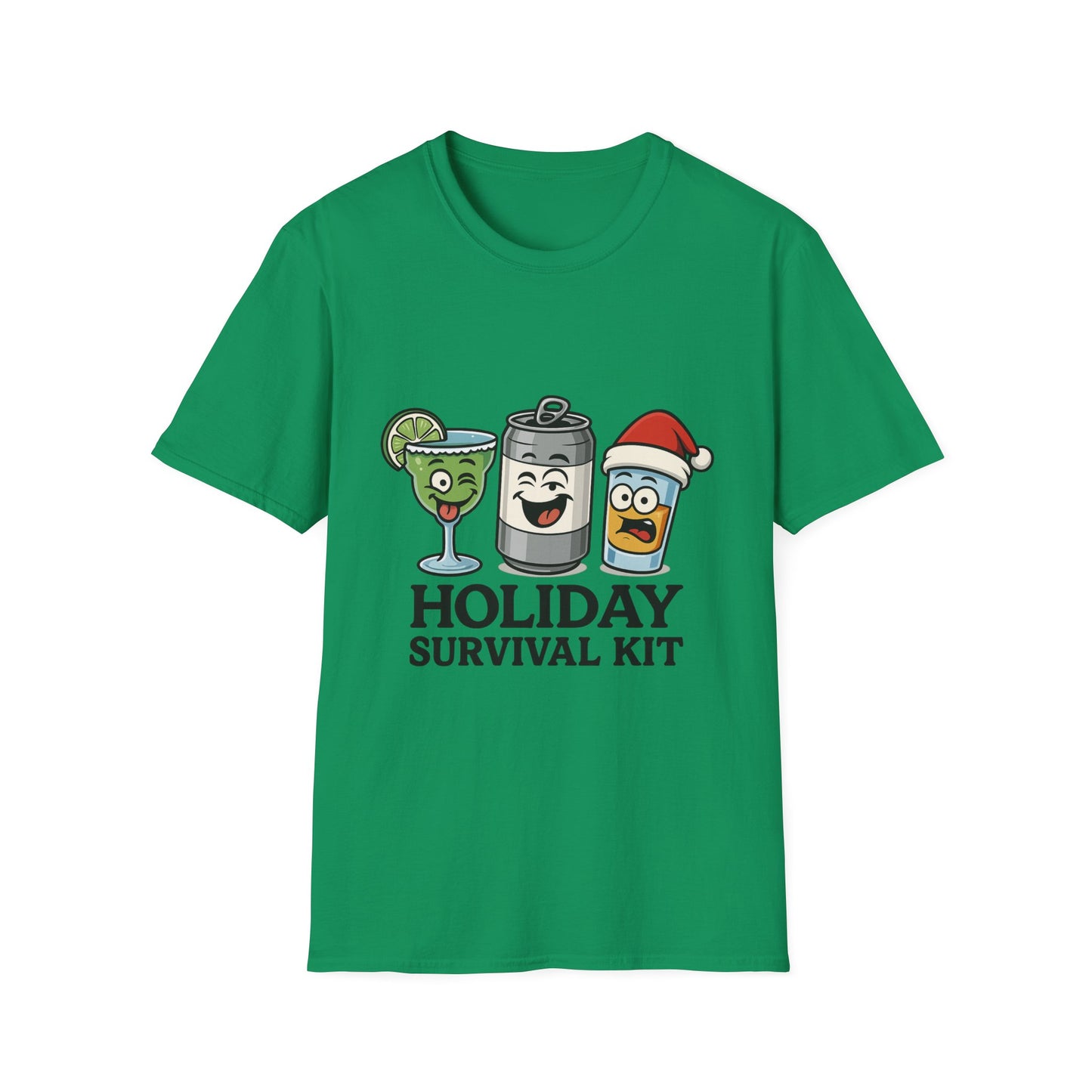 Holiday Survival Kit T-Shirt — Funny Christmas Cocktail Tee