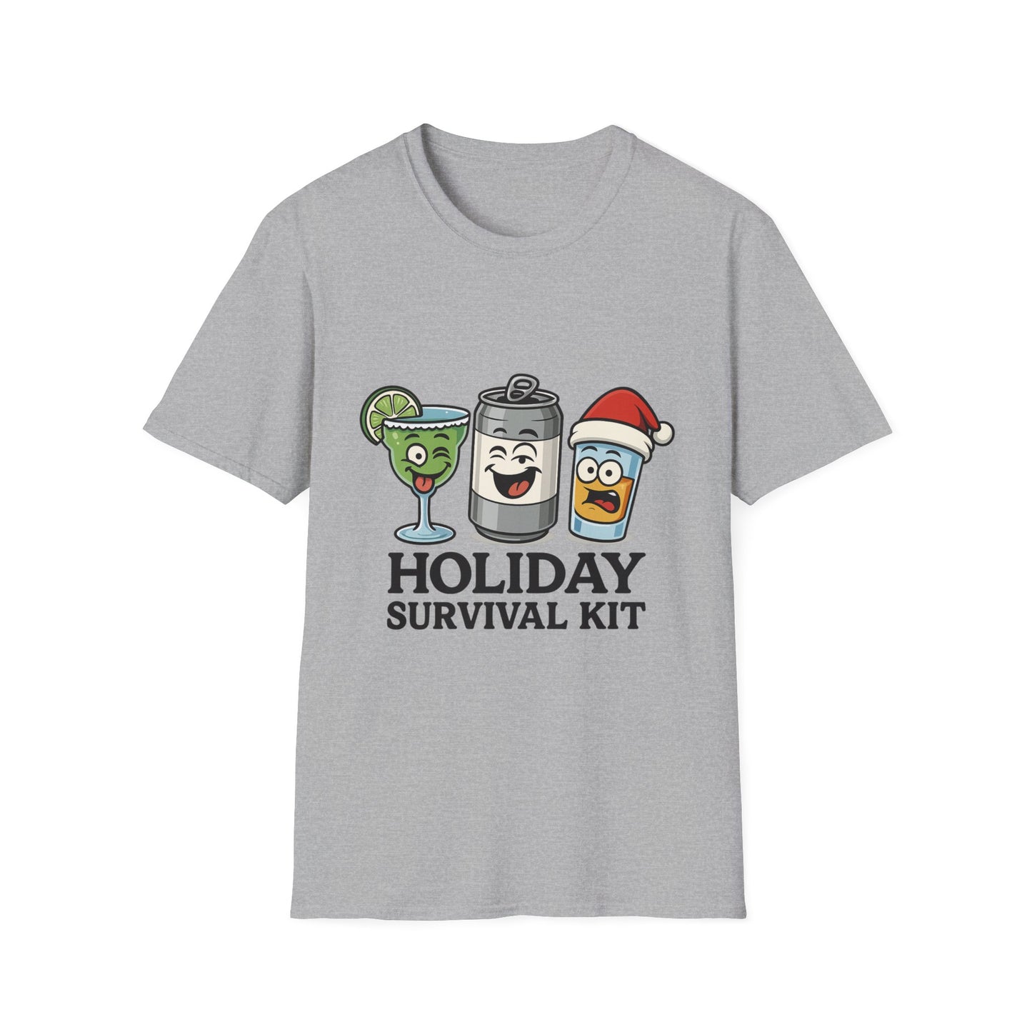 Holiday Survival Kit T-Shirt — Funny Christmas Cocktail Tee
